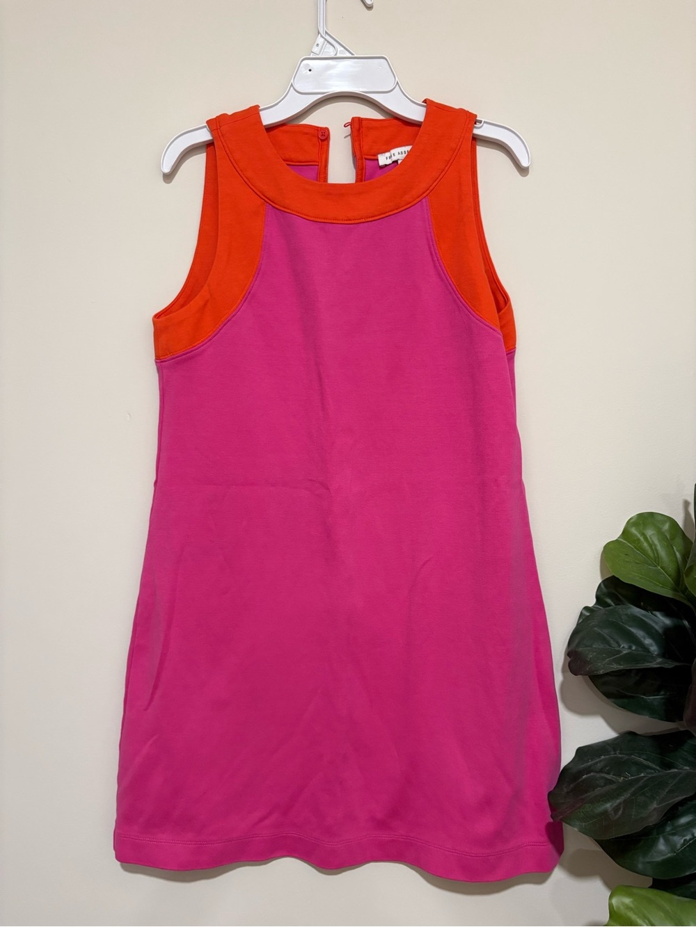 Sleeveless Pink and Orange Shift Dress